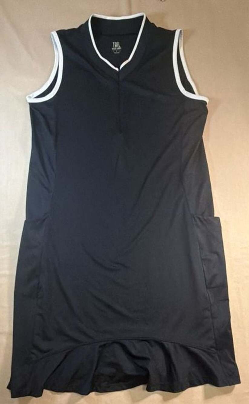 Tail White Label Activewear Golf Tennis Dress Size L Black